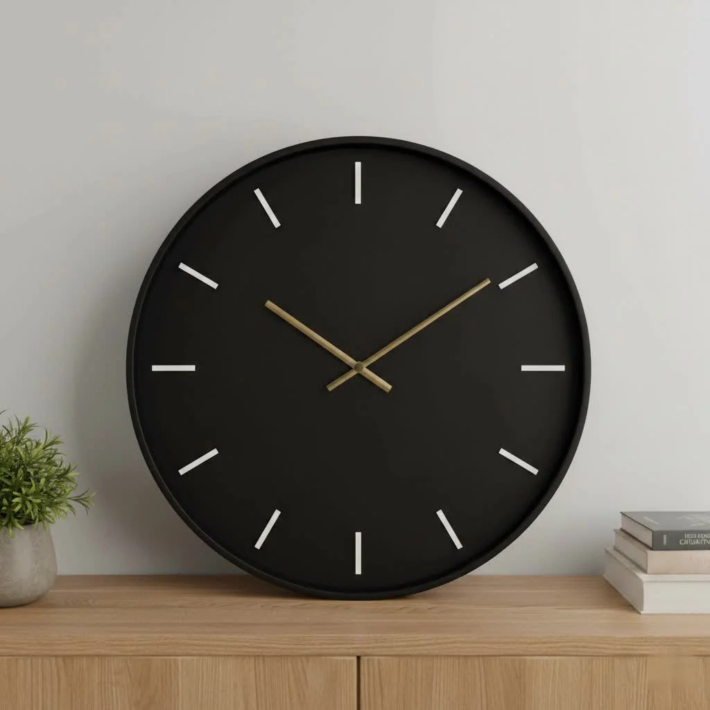 Stylish wall clock decor enhances home aesthetics