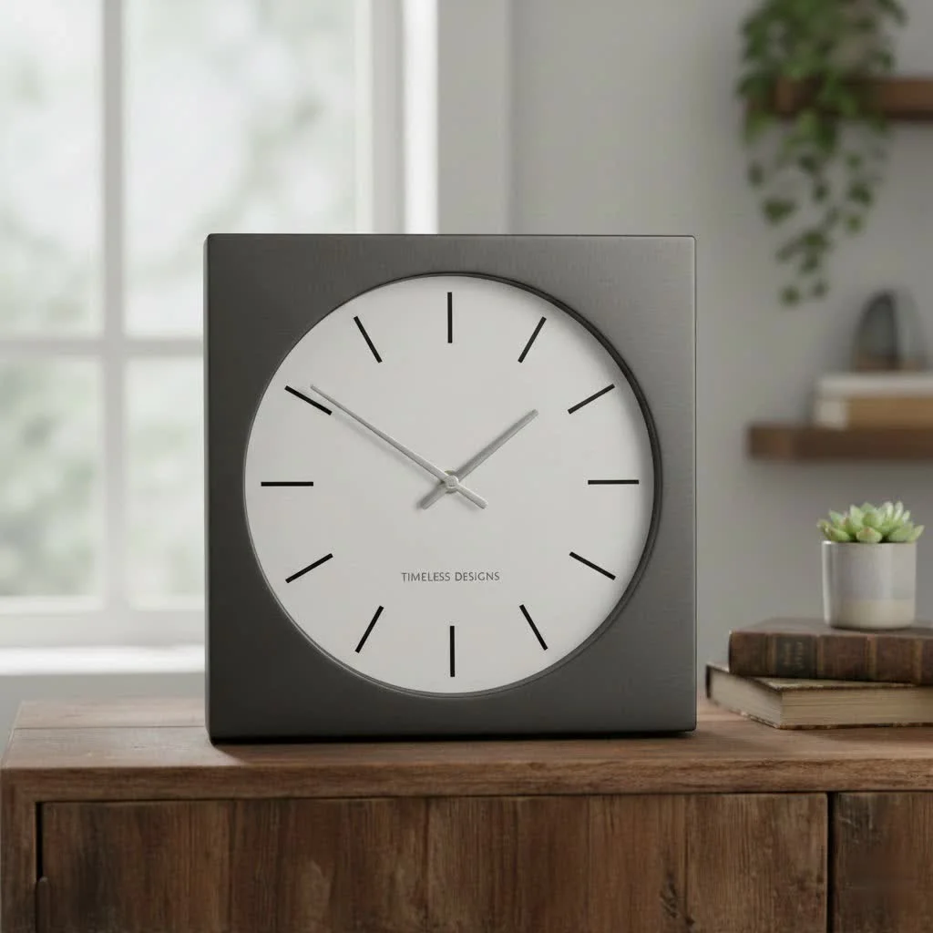 Stylish wall clock with minimalist design