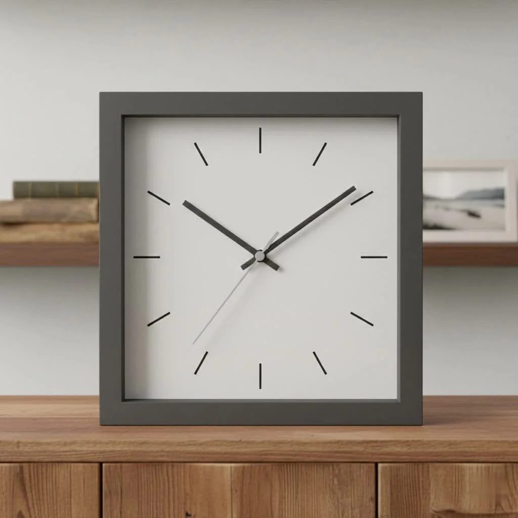 Modern digital wall clock with clear seconds display